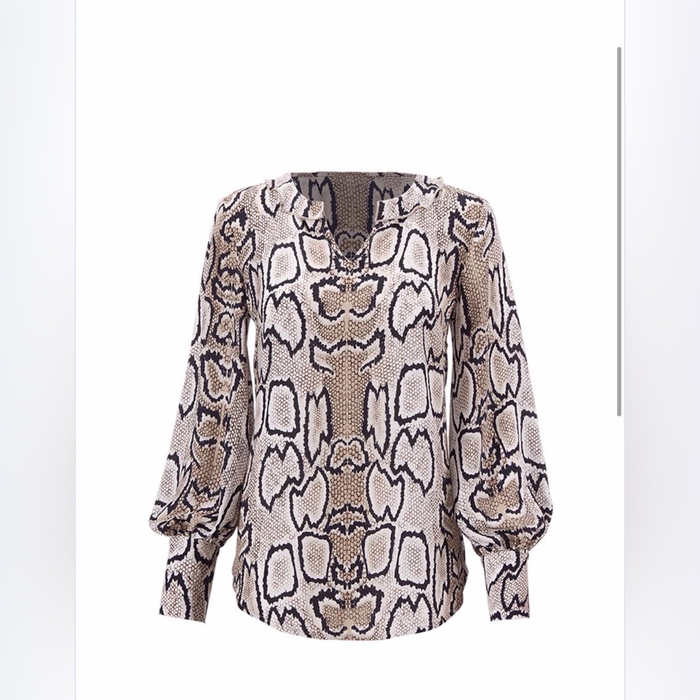 CAbi Serpentine Blouse XL #3759 XL VGUC